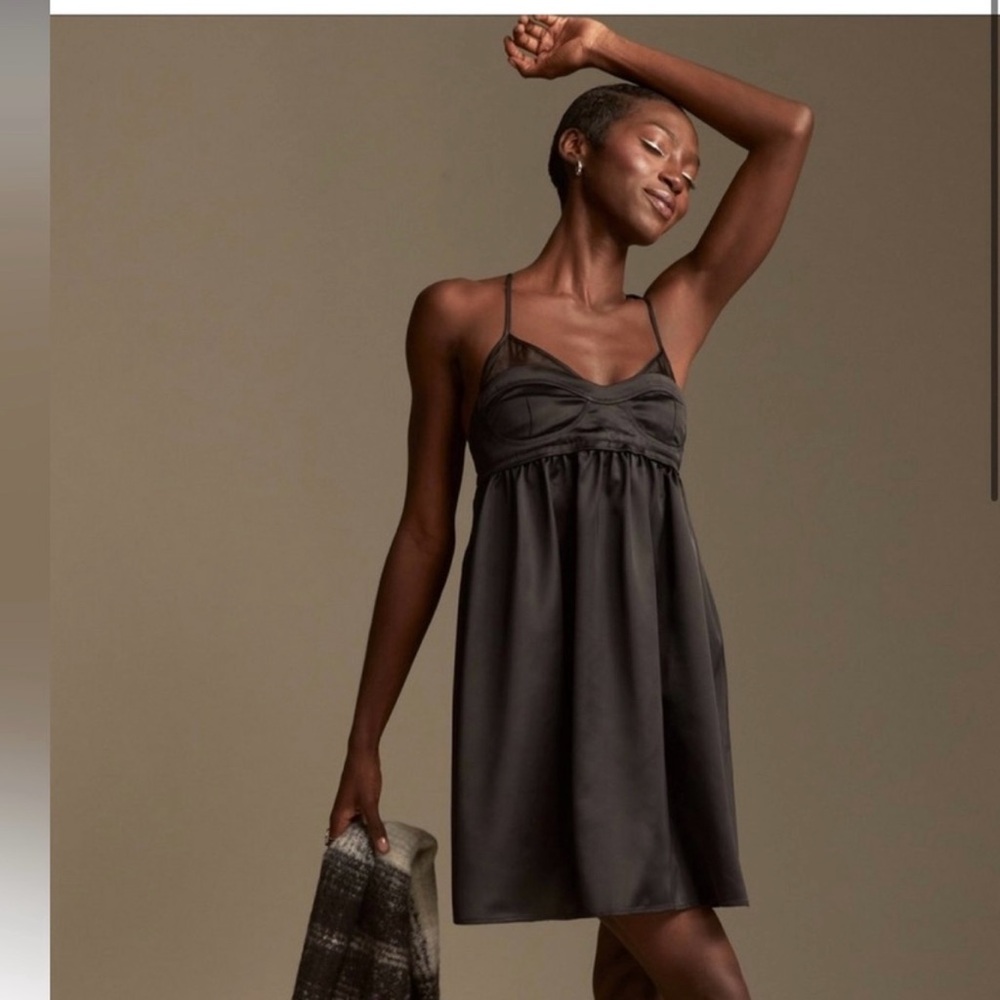 Lucky Brand Black Drop Waist Dress